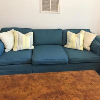 82" sofa with slip cover $199