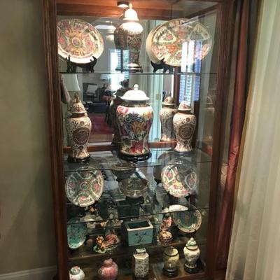 8 shelf lighted curio cabinet $699
40 X 15 X 80"