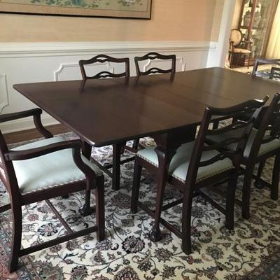 Antique Queen Ann style ball and claw legs $799 
56 X 41 X 30" two leaves 8" one leaf 10"
