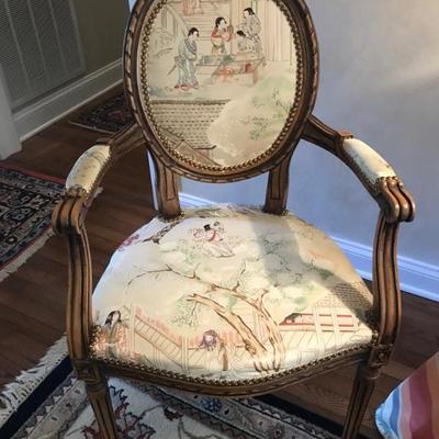 Louis XVI style arm chair $225
2 available