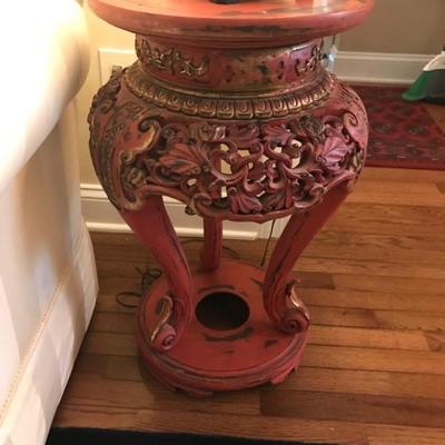 Chinese carved plant stand $350
28" high
