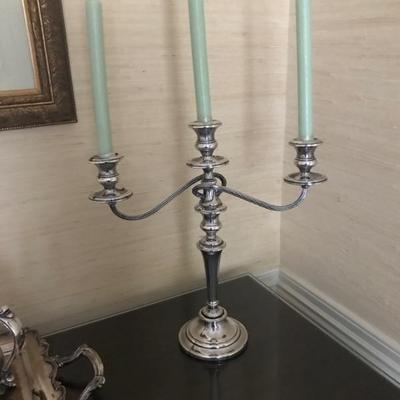 pair of sterling candelabra $300