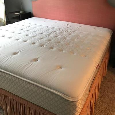 King bed with Sealy mattress and bed skirt $699