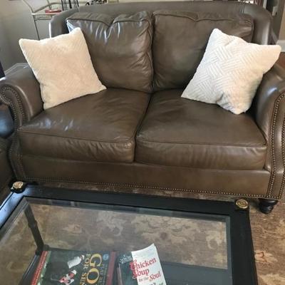 Bradenton Young leather loveseat $799
60" long