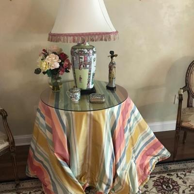 custom made skirted table $150