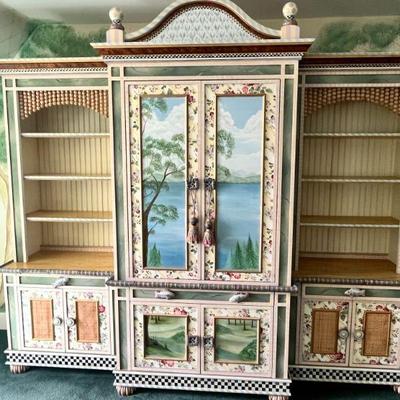 Vintage MacKenzie-Child's media cabinet