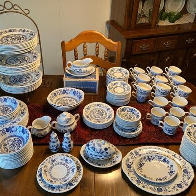 Wedgwood Blue Heritage and Blue Onion Pattern Dishes