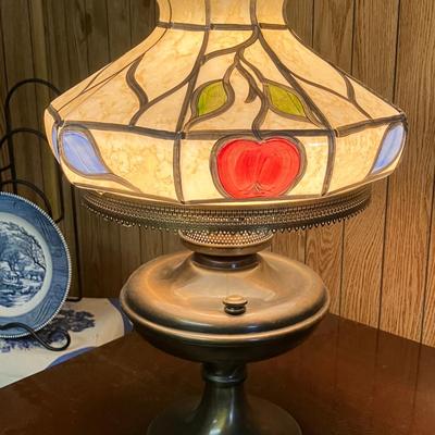 Tiffany Style Hurricane Glass Lamp