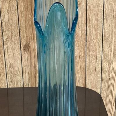 25" Blue Swung Vase