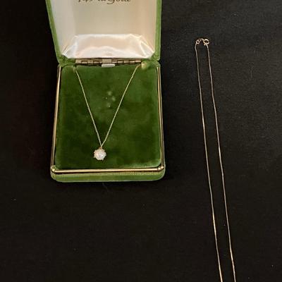 16" 14K Necklace and 17" 14K Necklace (Has a Broken Chain)