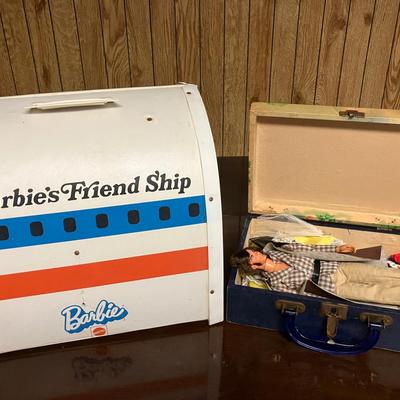 Ken Doll, Barbie Clothes, and Mattel 1970s Barbie Friend Ship Airplane