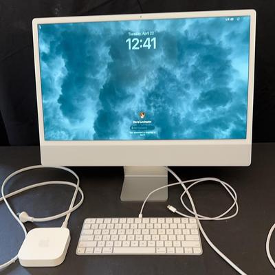 Apple Computer with Apple Magic Keyboard & Wireless Router