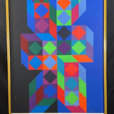 Victor Vasarely | Olympische Spiele München 1972 | Signed Framed Art