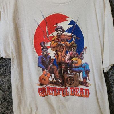 Vintage Grateful Dead Liquid Blue T-Shirt | XL Skeleton Jam Band Graphic