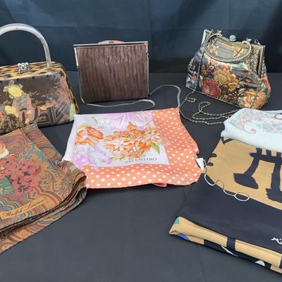 Evening Bags & Designer Silk Scarves | Valentino, Joan Miró, Ralph Lauren & More