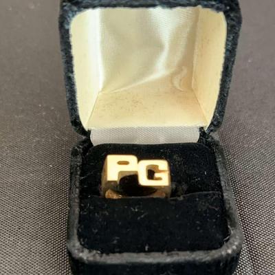 Men’s 14k Gold Ring | Initials "PG" | 6.54 Grams