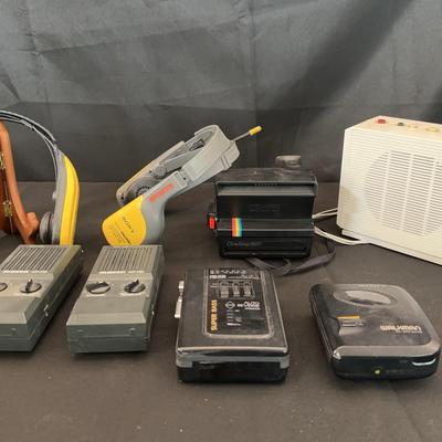 Retro Electronics 80's Lot | Sony Walkman, Polaroid OneStep 600 Camera, Headphones, Radios & More