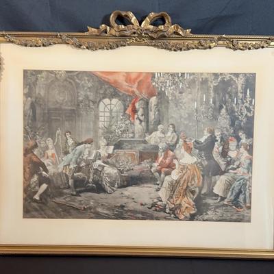 "Mozart at the Court of Marie Antoinette" | SEL Co. Print in Ornate Gilt Frame
