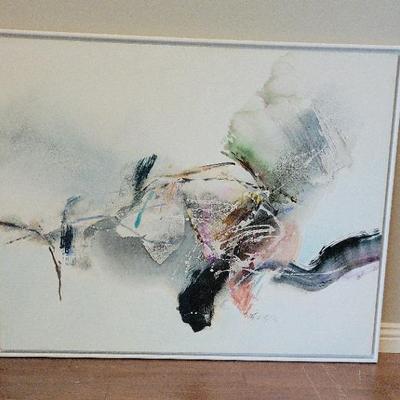 Large Abstract Expressionist Painting | Signed | Dynamic Color and Texture