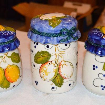 Pottery Canister Set 