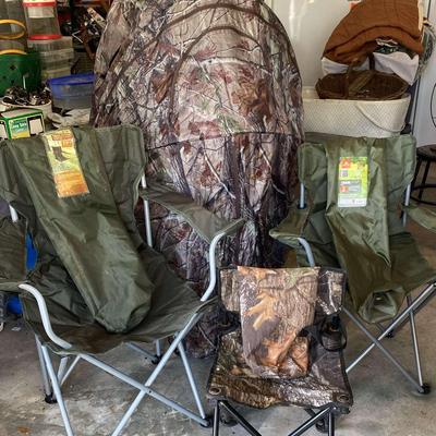 Blind Hunting Chair With Camo Cover