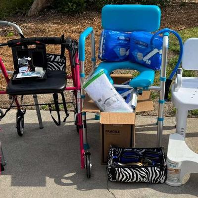 Medical Supplies Including TENS Unit, Mobility Aides, Bathing Assistance, Incontince Supplies, & More