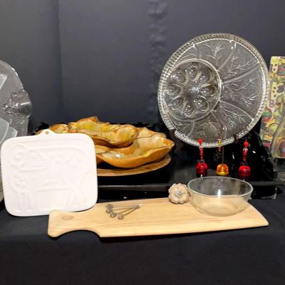 For Your Entertainment; Ornate Lazy Susan And Unusual Serving Platters