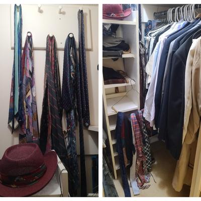 Men's Dress Pants, Jackets, Coat, Ties, And Hats 