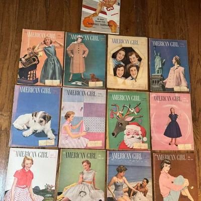 Collection #2 Of Vintage “The American Girl” Magazines From 1950’s & Basketball Program From 1955 
