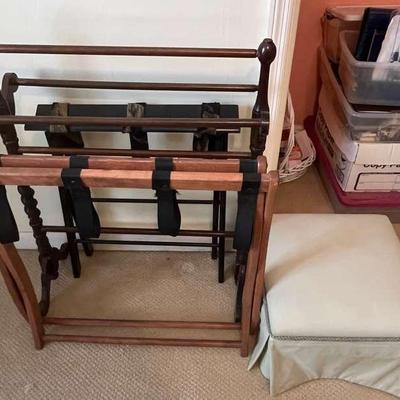 Towel Rack And Luggage Rack With Stool 