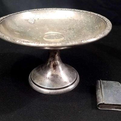 Sterling Silver Bowl And 925 Stamp Sterling Book Trinket Box
