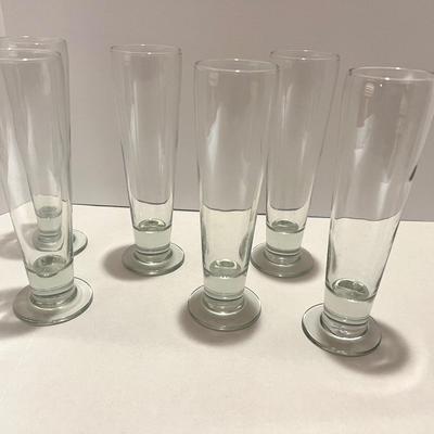 6 Pilsner Beer Glasses