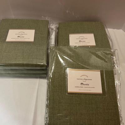 Pottery Barn Torrey Slipcovers Sunbrella 2 x armless chair and 1 x sectional corner