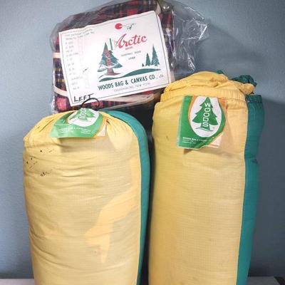 Vintage Woods 2 Sleeping Bags and 1 pad