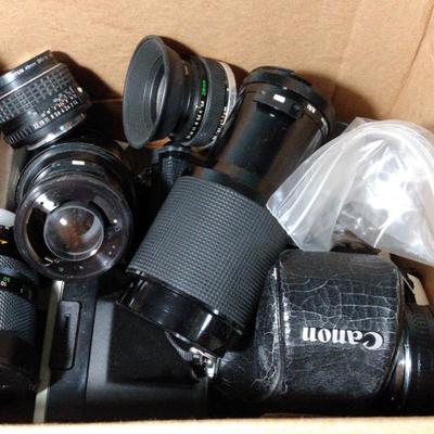 Assorted Cameras & Lenses for parts or repair