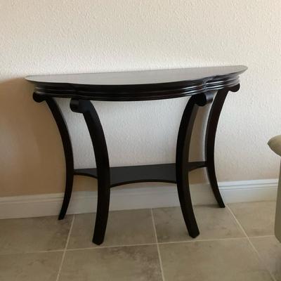 Wood Scalloped Console Table