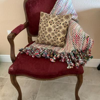 Wood Upholstered Chair With Friends  