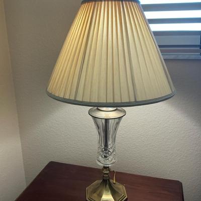 Stiffel Crystal And Brass Lamp