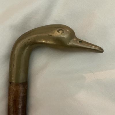 Brass Duck Head Walking Stick