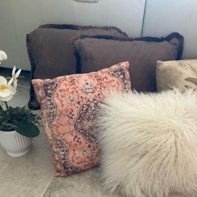 Throw Pillow Collection And Faux Orchid  