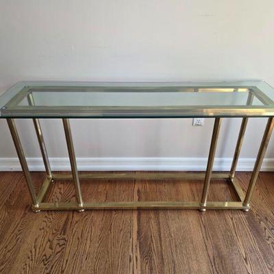Glass & Brass Console