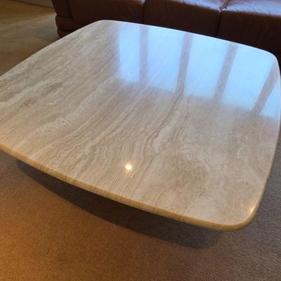 Italian Travertine Marble Cocktail Table