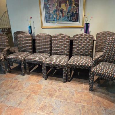 St of 8 Parson style dining chairs