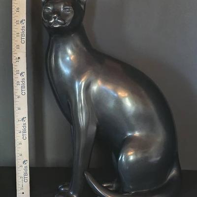 "Sitting Cat" (2/25) - LARGEST & RAREST Brian Arthur Sculpture on CT!