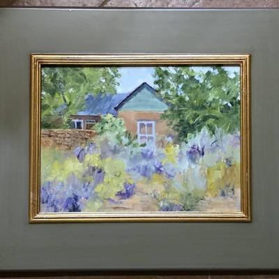 Original Carol Hopper Painting - "New Mexico Farmhouse in Summer"