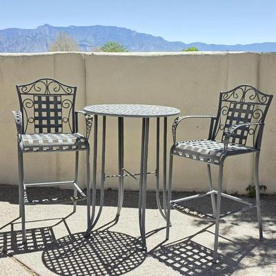 Metal Bar Height Patio Set 