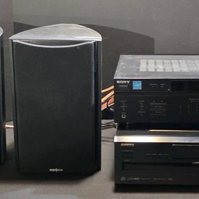 Sound System, feat. Insignia Speaker & Onkyo Disc Changer