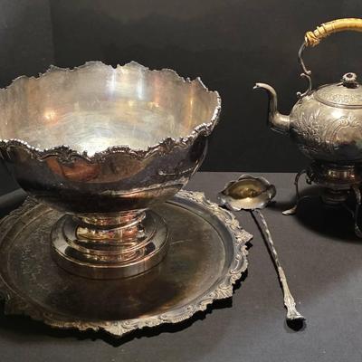 Antique Silver Plate & Silver On Copper