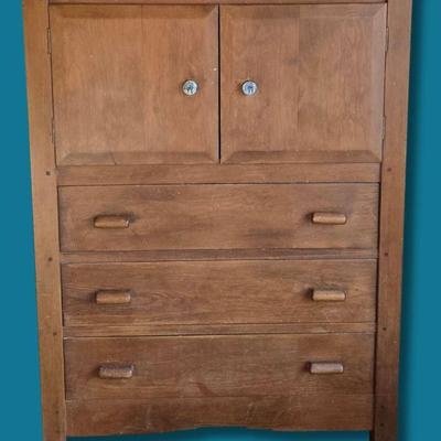 Wood Cabinet w/ Drawers