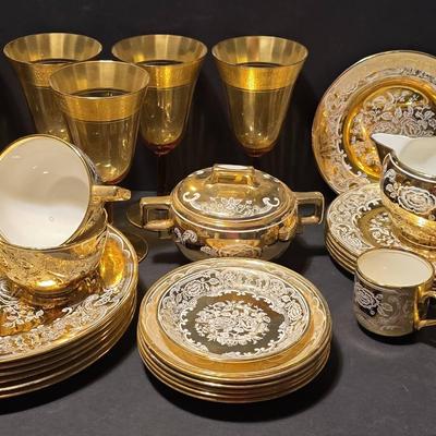 Brighton (Gold) Pattern by Johnson Brothers + Collection